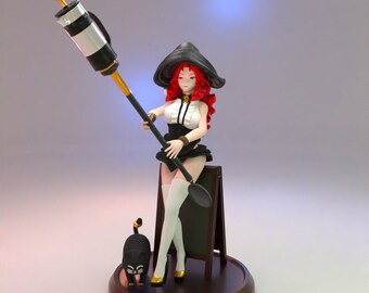 Fantasy World Cafe Witch Girl Anime Figure @ 3D Printable Digital Instant Download Only STL File (18+ Mature Content) Non-Refundable