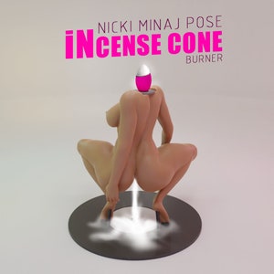 Backflow Incense Burner Nicki Minaj Pose @ 3D Printable Digital Instant Download Only STL File (18+ Mature Content) Non-Refundable