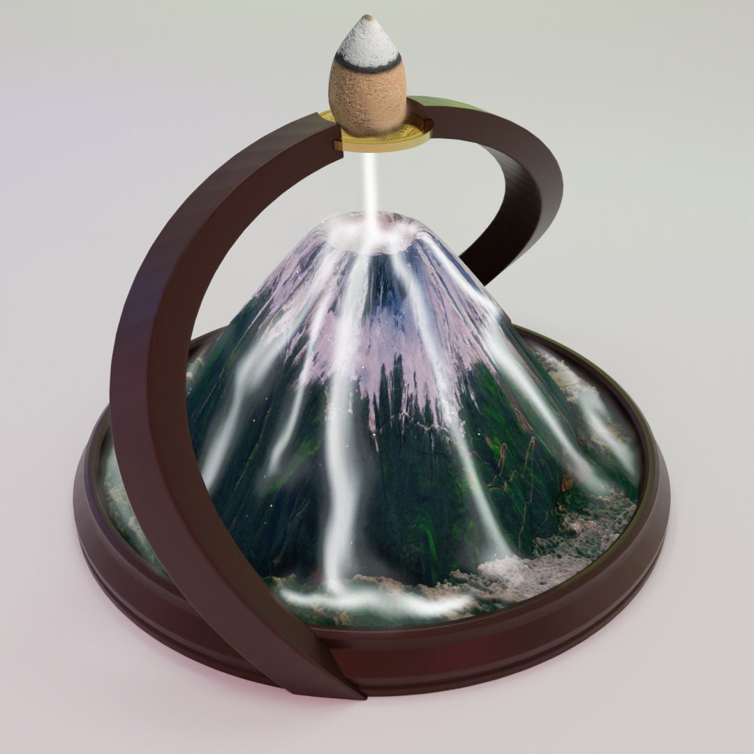 Backflow Incense Burner Mountain 3D Printable (Instant Download) Etsy