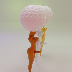 Golf Tee Naked Lady 3D Printable Digital Instant Download Only STL File 18 Contenu mature image 5