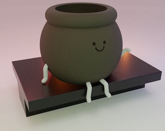 "3D druckbare Happy Face Planter Box STL-Datei (Digital Download)"