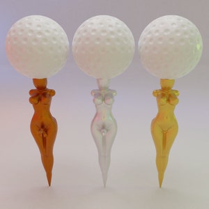 Tee de golf (femme nue) @ fichier STL imprimable en 3D imprimable, téléchargement immédiat (contenu pour adultes de plus de 18 ans) Non remboursable