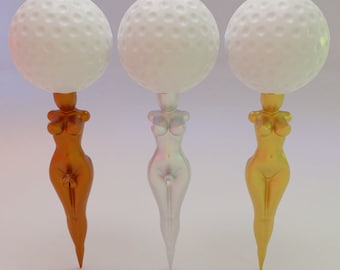 Golf Tee (Naked Lady) @ 3D Printable Digital Instant Download Only STL File (18+ Mature Content) Non-Refundable