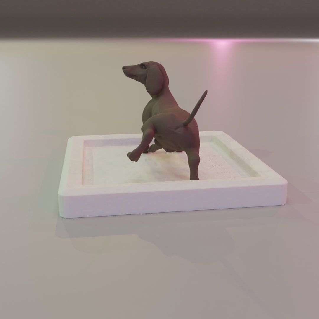 Dachshund Dog Peeing Fountain 3D Printable Digital Instant Download