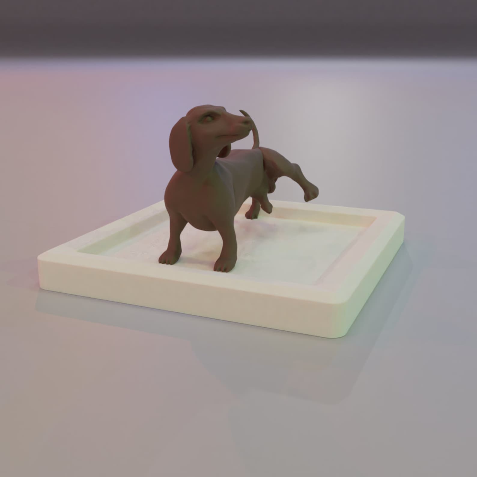 Dachshund Dog Peeing Fountain 3D Printable Digital Instant Download