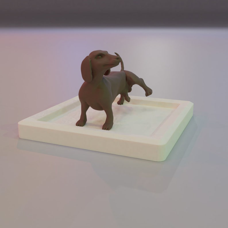 Dachshund Dog Peeing Fountain 3D Printable Digital Instant Download