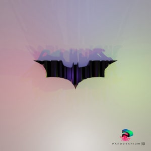 Dark Knight 3D Wort Form: Druckbare STL Datei (Digitaler Download)