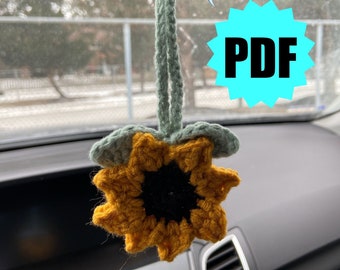 Crochet Sunflower Charm PDF Pattern
