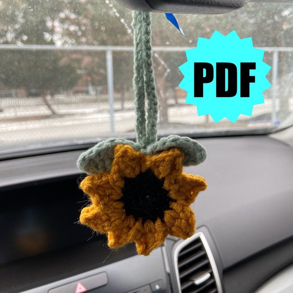 Crochet Sunflower Charm PDF Pattern