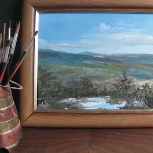 Sierra de Guadarrama Oil Painting: Original Mountain Landscape Artwork