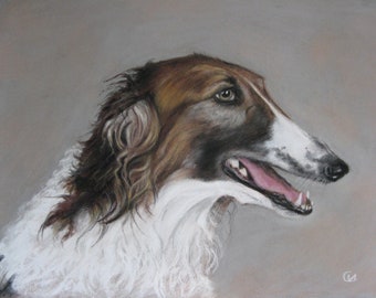 Pet portrait Dog from photo Animal Pastel portrait Home decor Animal lover