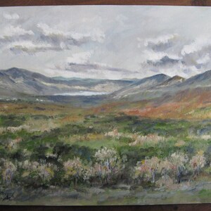 Pintura al óleo original Montaña Norte de España Naturaleza obra de arte Pintura de paisaje Arte contemporáneo Decoración