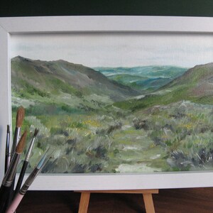 Pintura al óleo original Lienzo Cartón Pintura de montaña Obra de arte de la naturaleza española Pintura de paisaje Arte contemporáneo de España