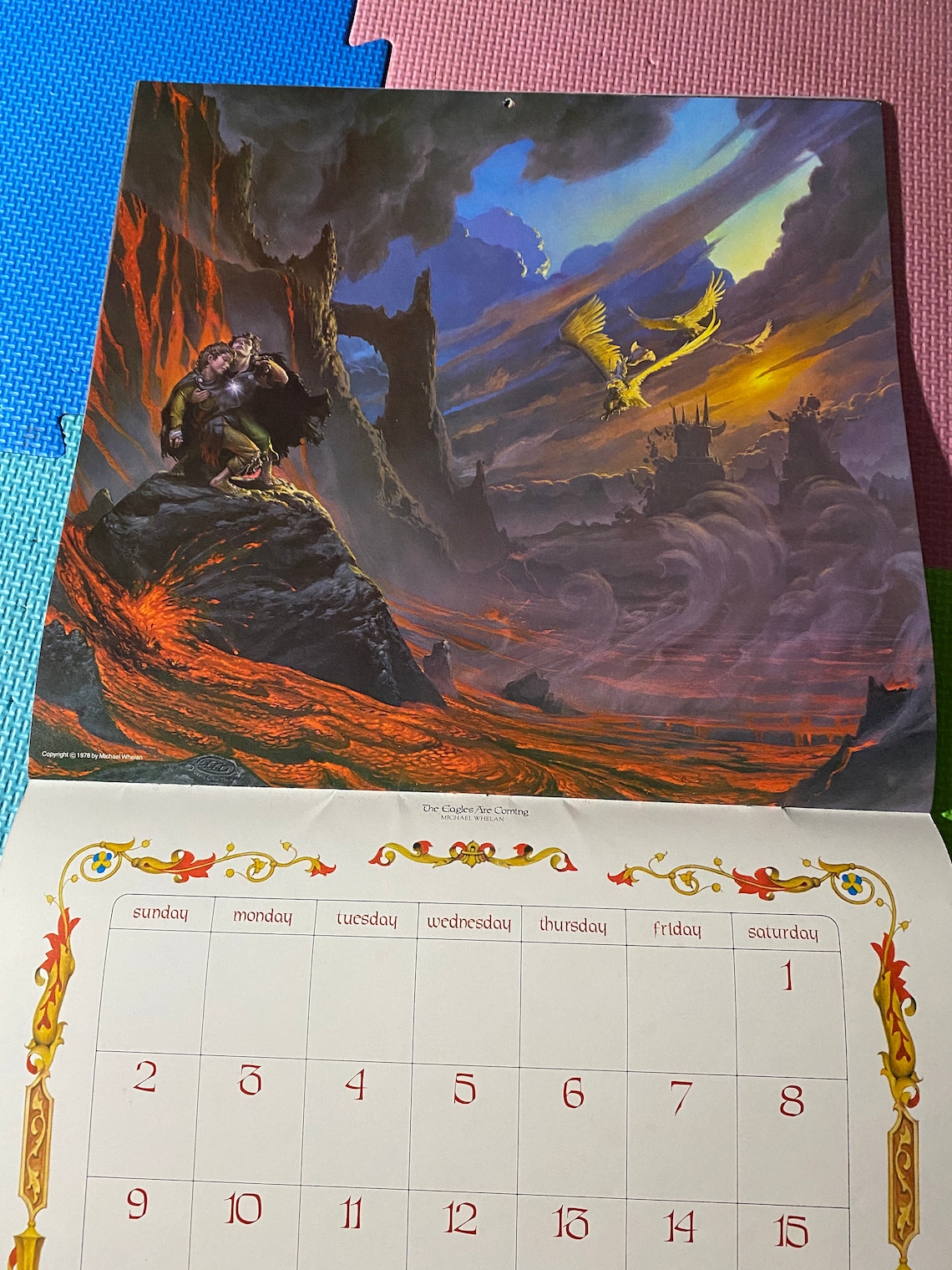 JRR Tolkien Collectible Wall Calendars Middle Earth the Hobbit Etsy