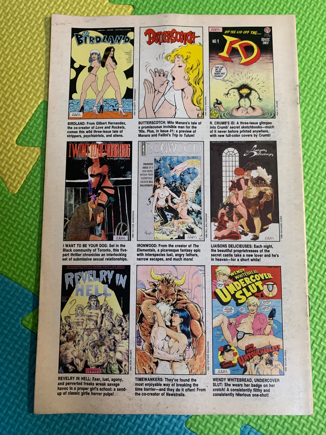 Birdland Erotic Comic Books Adults Only Eros Comix Gilbert Etsy Ireland