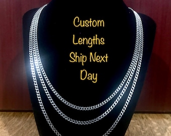 Cuban Link Chain Men’s Necklace 7 mm x Custom Length
