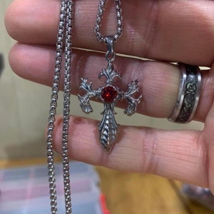 Heart of the Dragon Gothic Cross with Venetian Chain