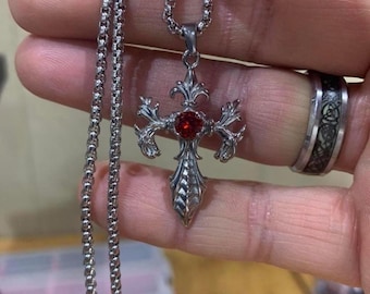Gothic Cross with Box Chain