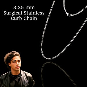 Colar microcubano com corrente de aço inoxidável, masculino ou feminino