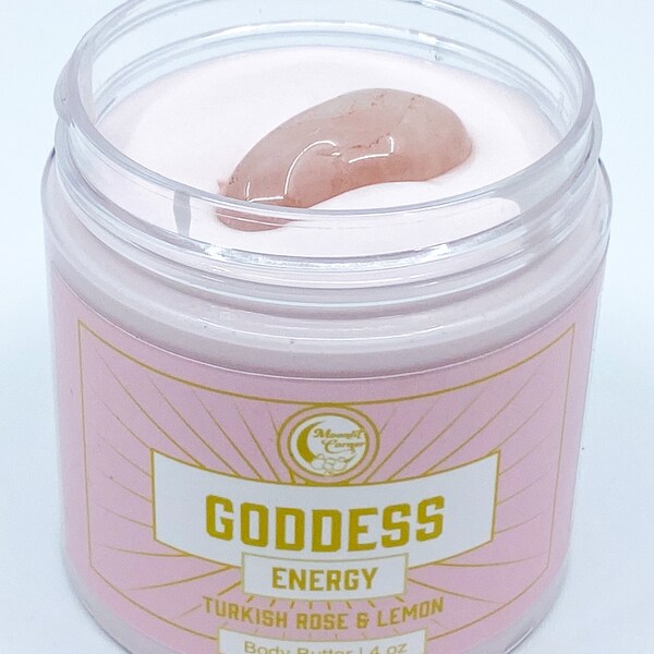 Body Butter- Goddess Energy- Body Lotion- 4 oz Body Butter- Crystal Infused Body Butter