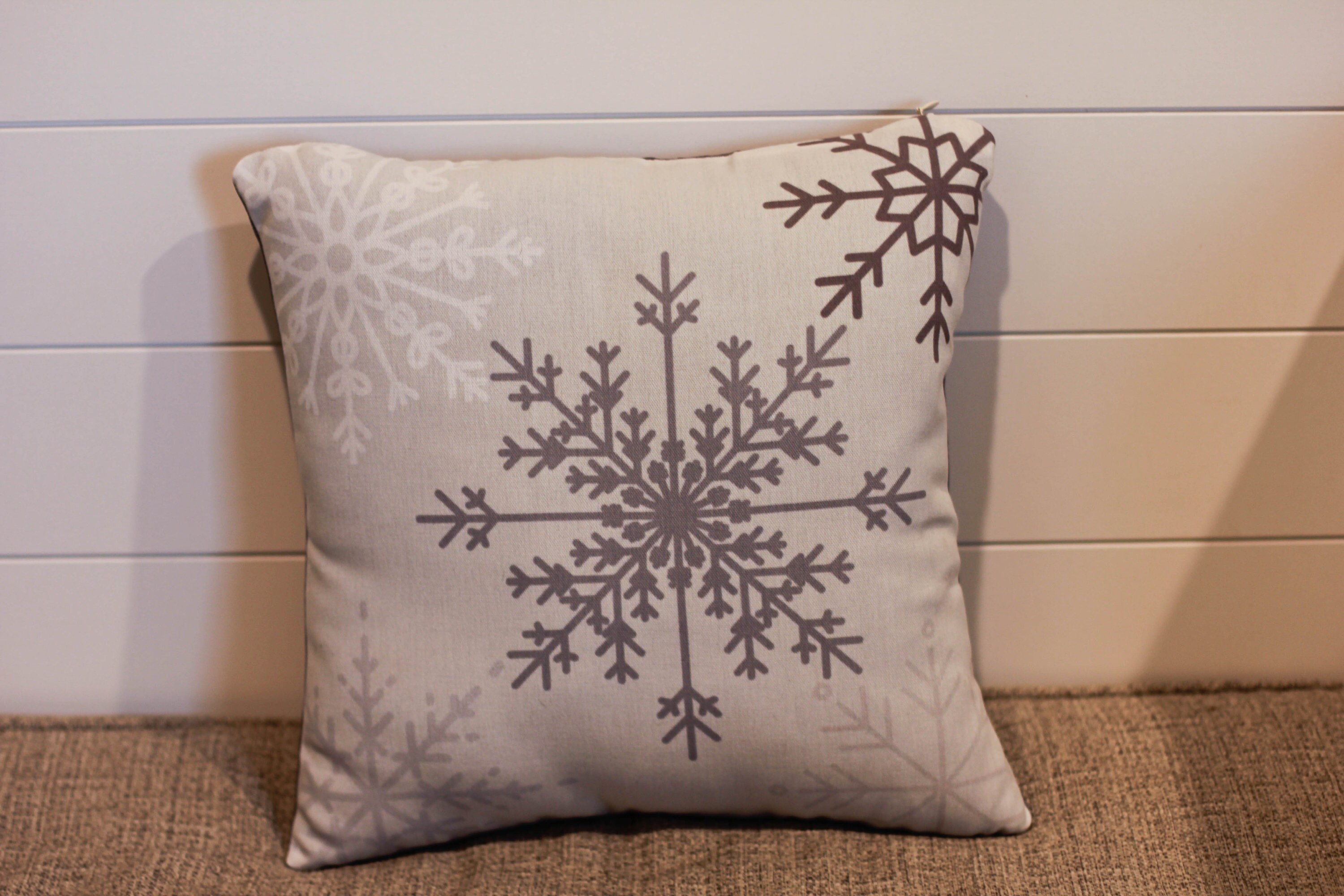 Found & Fable White Snowflake Throw Pillow, 18