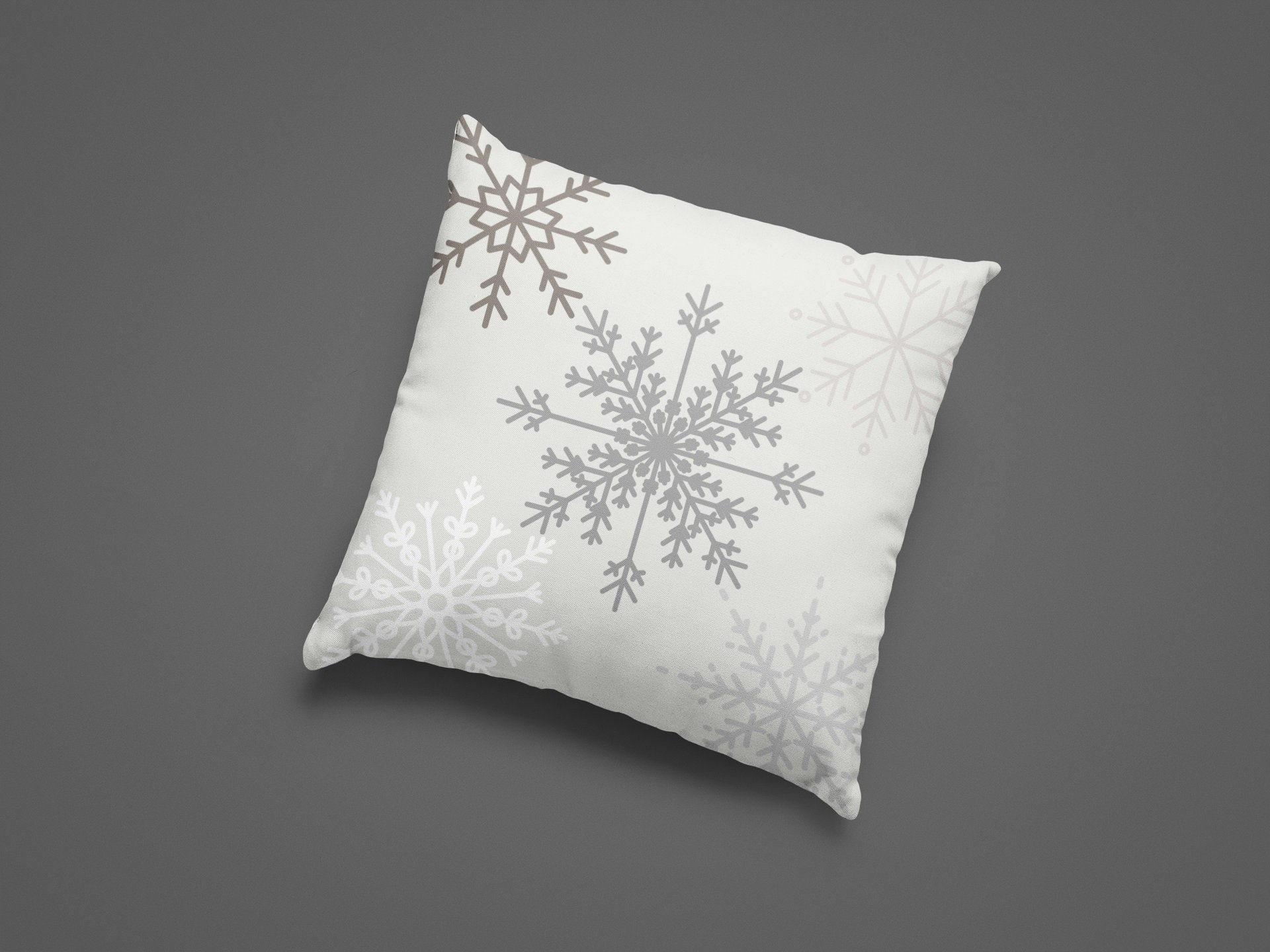 White snowflake 2025 pillow