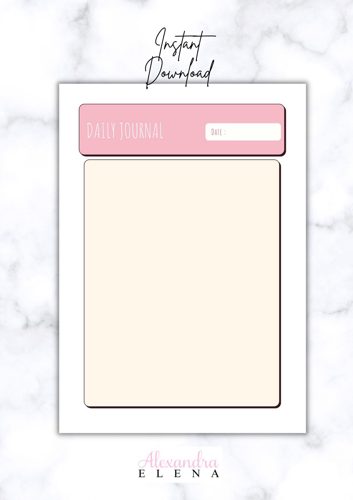 Daily and Weekly Planner / Journal Printable PDF - Etsy