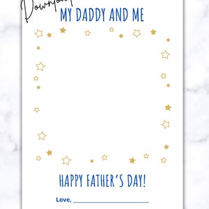 My Daddy and Me Drawing Worksheet Father’s Day Printable - Etsy