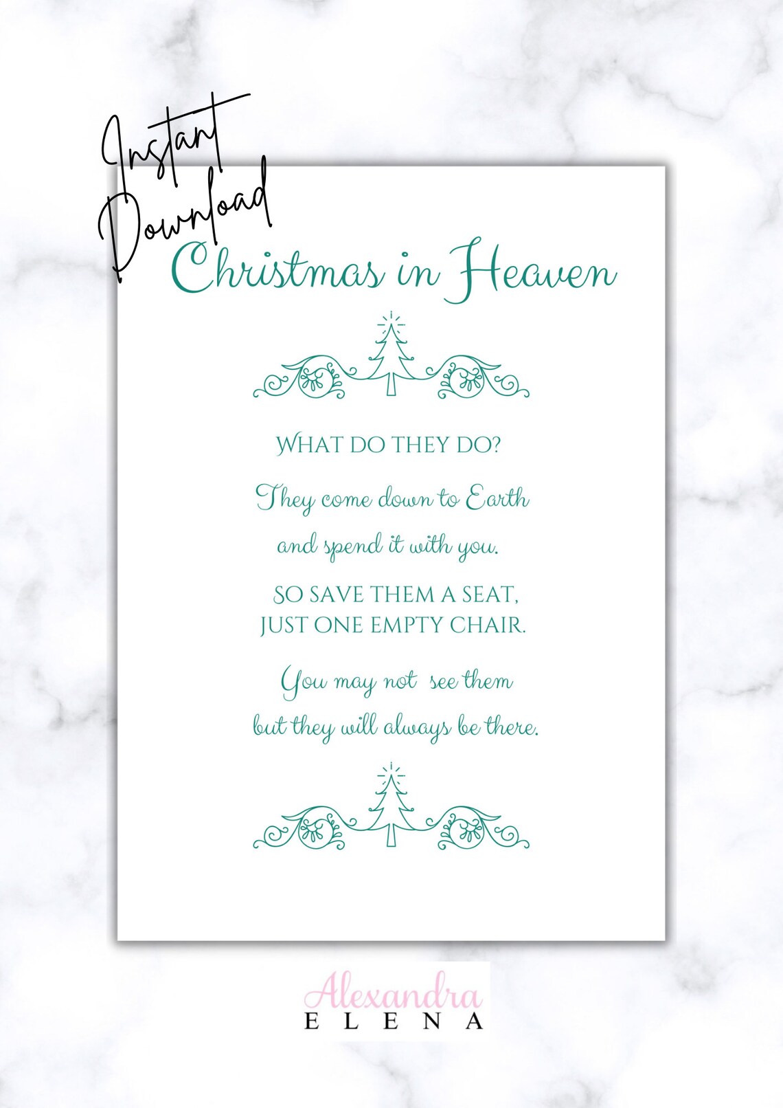 Christmas In Heaven Printable PDF Poem You Print And Frame Etsy Christmas In Heaven Printable PDF Poem You Print And Frame Etsy