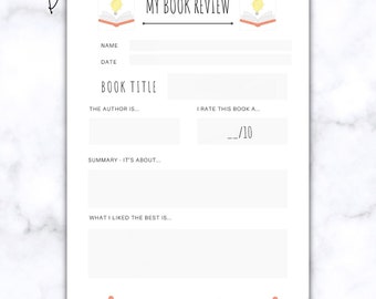 Book Chapter Summary Template. Printable Revision Sheet. Exam - Etsy