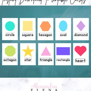 Pastel Shapes Picture Wall posters for classroom printable