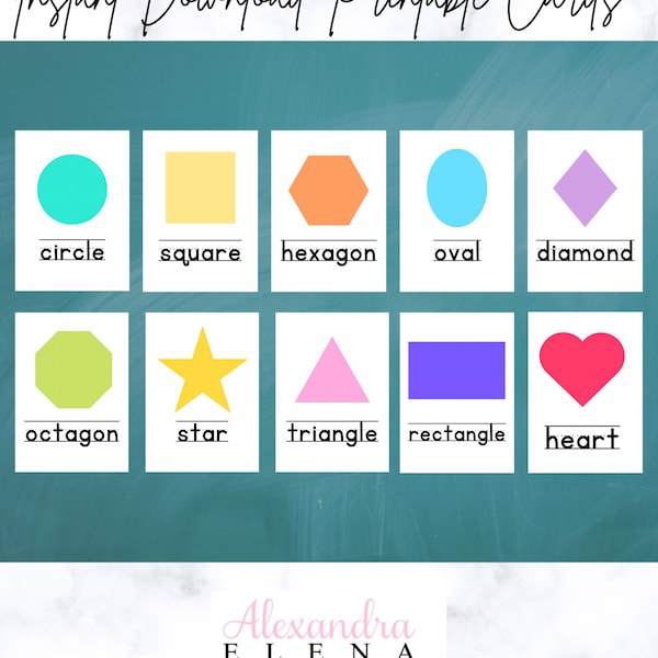 Pastel Shapes Picture Wall posters for classroom printable