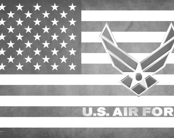 American Flag with US Air Force Logo