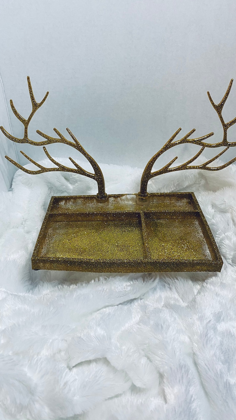 Jewelry organizer with antler ears