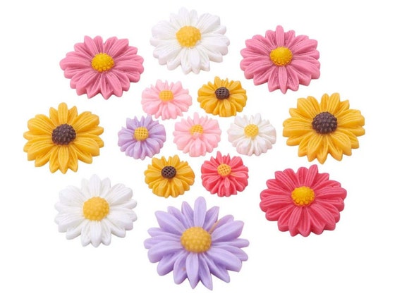 13pcs Daisy Flower Shoe Charms Colorful / Charms for Crocs / | Etsy