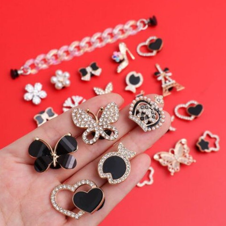 Bling Crocs Shoe Charms Set Of15pcs/ Bling Croc for Woman/ Etsy