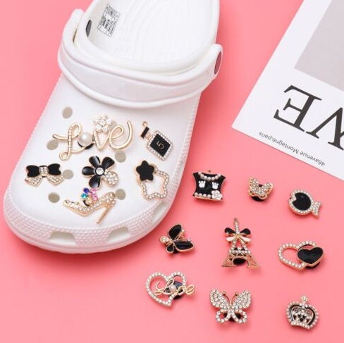 Shoe Charms for Crocs DIY Diamond Pearl Chain Gemstone Decoration Buckle for  Croc Shoe Charm Accessories Kids Party Girls Gift - AliExpress