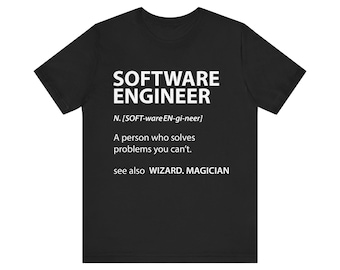 Software-ingenieur uniseks T-shirt - programmeur codering cadeau T-shirt, informatica cadeau shirt, IT Tech t-shirt met korte mouw, top geek nerd