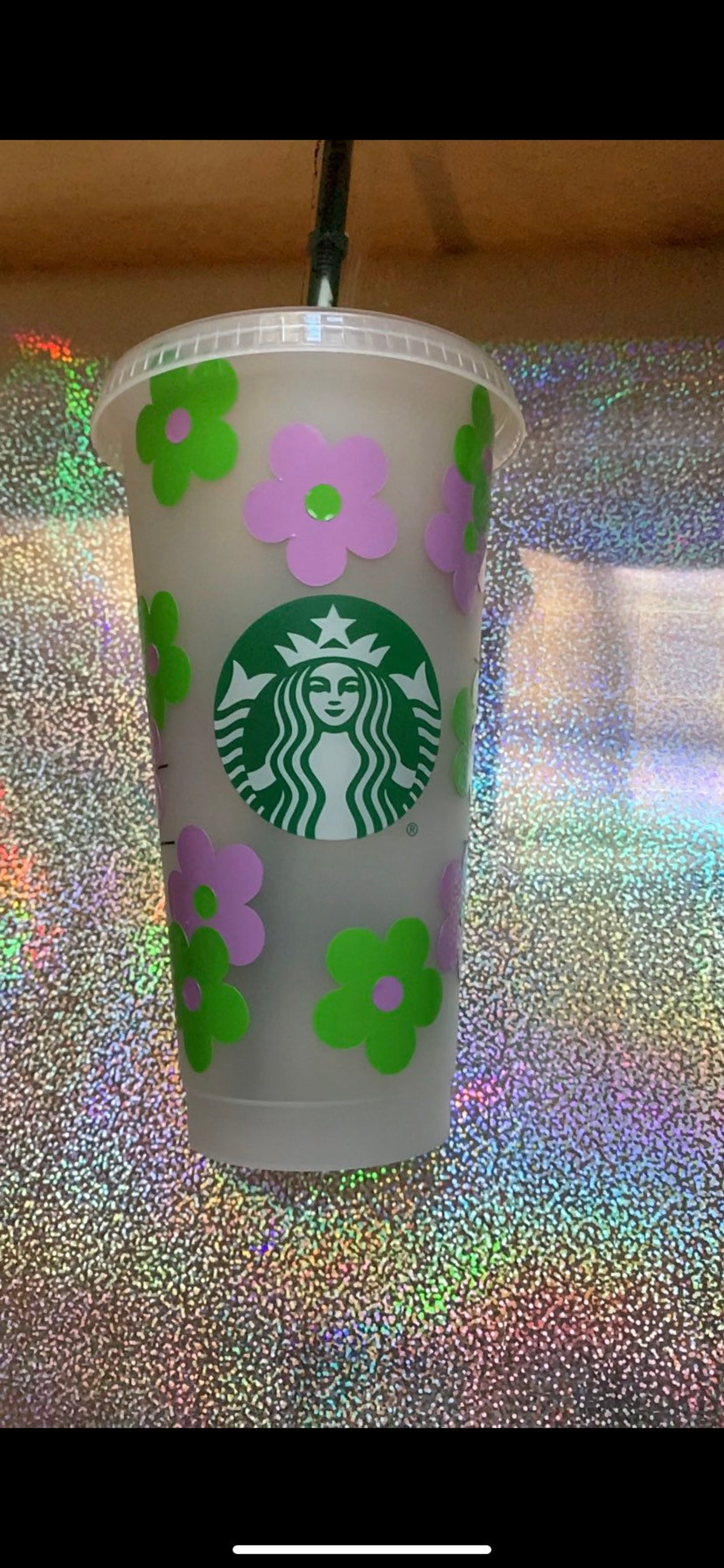 Starbucks Flower Cold Cup Etsy