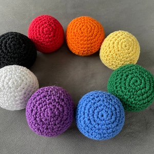 Soft Toddler and Baby Crochet Balls, Primary Colors Set of 8