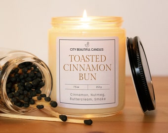 Toasted Cinnamon Bun Candle | Handmade Soy Candle | Food Candle | Cinnamon Bun Candle | Candle Gift | City Beautiful Candles