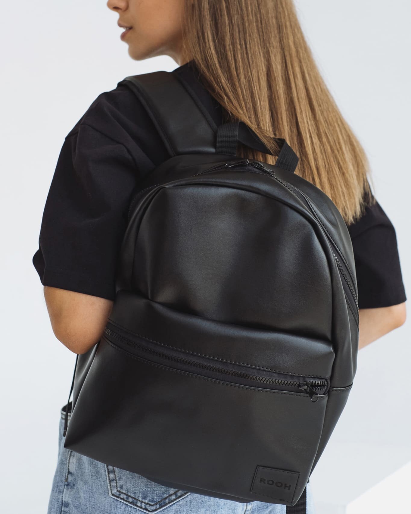 eco leather backpack