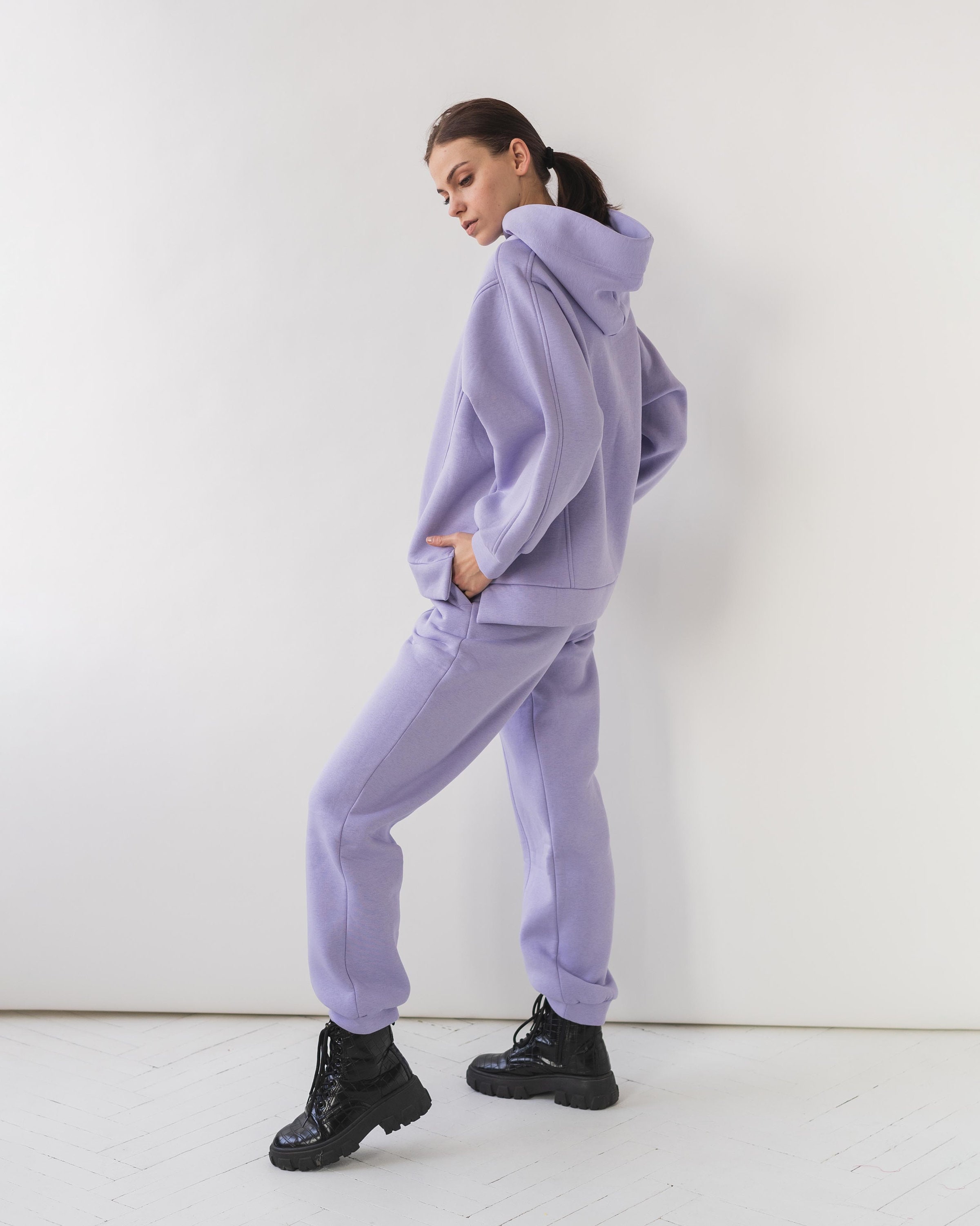 Womens Tracksuit Set Black Tracksuit with Trousers Oversized Etsy