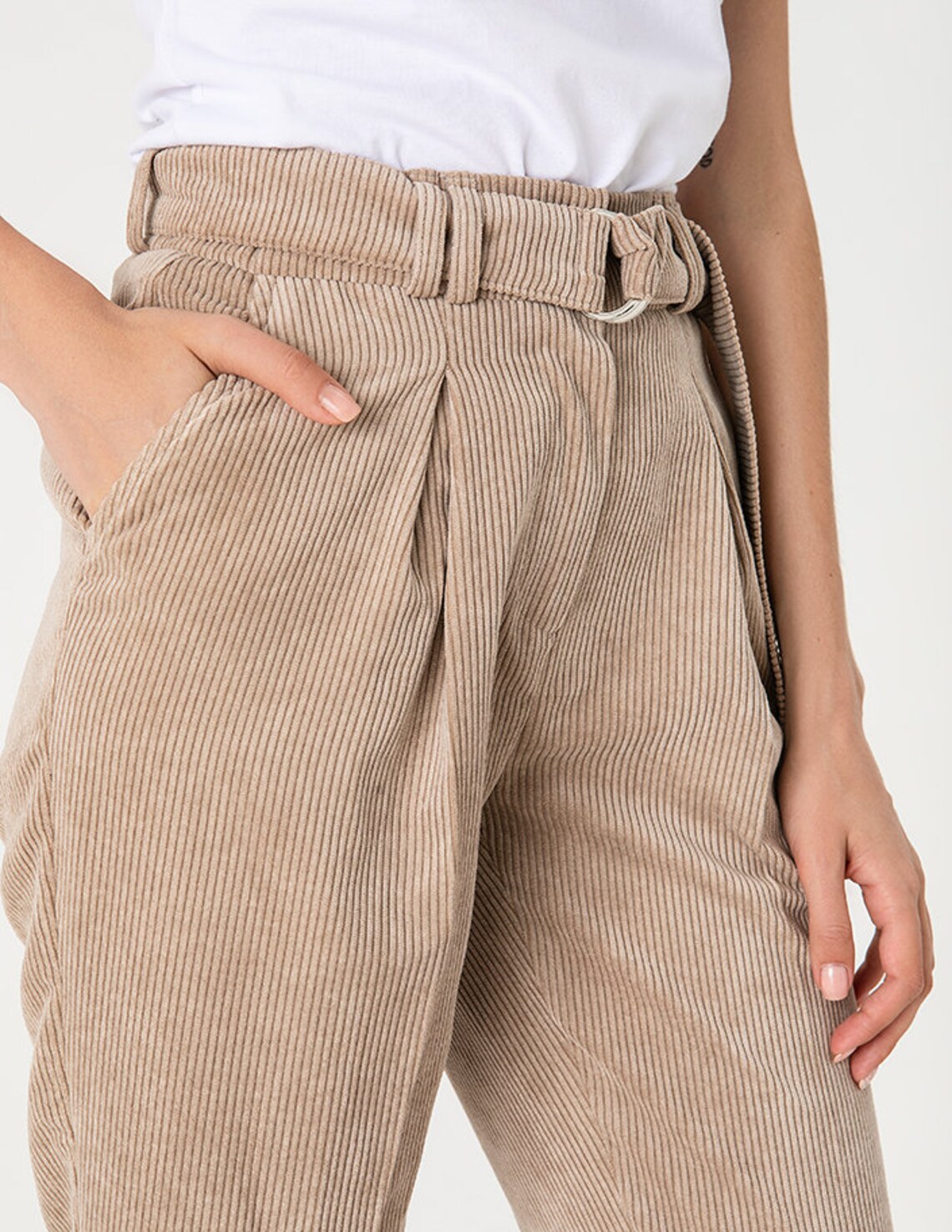 womens corduroy trouser suit