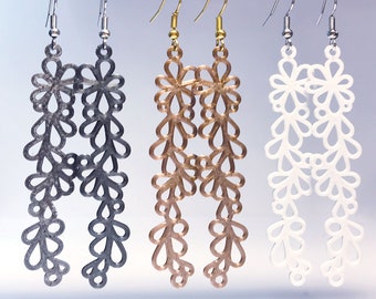 3D Printed Petal Earrings