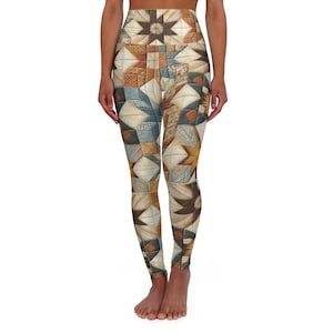 Patchwork High Waisted Yoga Leggings: Vibrant Activewear