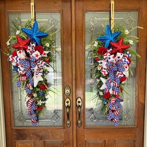 4th of July Swag, 4th of July Wreath, Independence Day Decor
