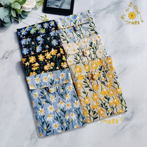 Housse en tissu brodé marguerites pour Boox Go 10.3"Onyx",Boox Go Color 7,Boox Poke4 Lite,Boox Poke2 Color,Tab Ultra,Onyx Housse Boox Palma