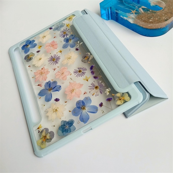Flower Samsung Tab S9 Ultra case,blue pink purple white flower Samsung Tab S9 S9+ S8 S8+ S7 S7FE S6Lite,Tab A7LTE A8LTE A8 2021,bumper case