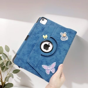 Étui en cuir pivotant à 360 degrés pour iPad pour iPad Air 11 pouces 13 pouces 2024 Étui pour iPad Air 5 Étui pour iPad Pro 11 12,9 pouces Étui Mini 7 6 Étui pour iPad